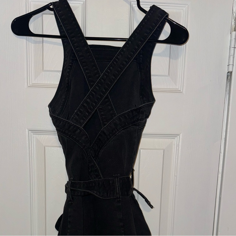 Zara Black Denim Dress - Picture 4 of 8